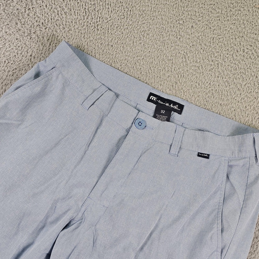 Travis Mathew‎ Shorts Mens 32 Light Blue Chino Stretch Golf Casual 10 Inseam